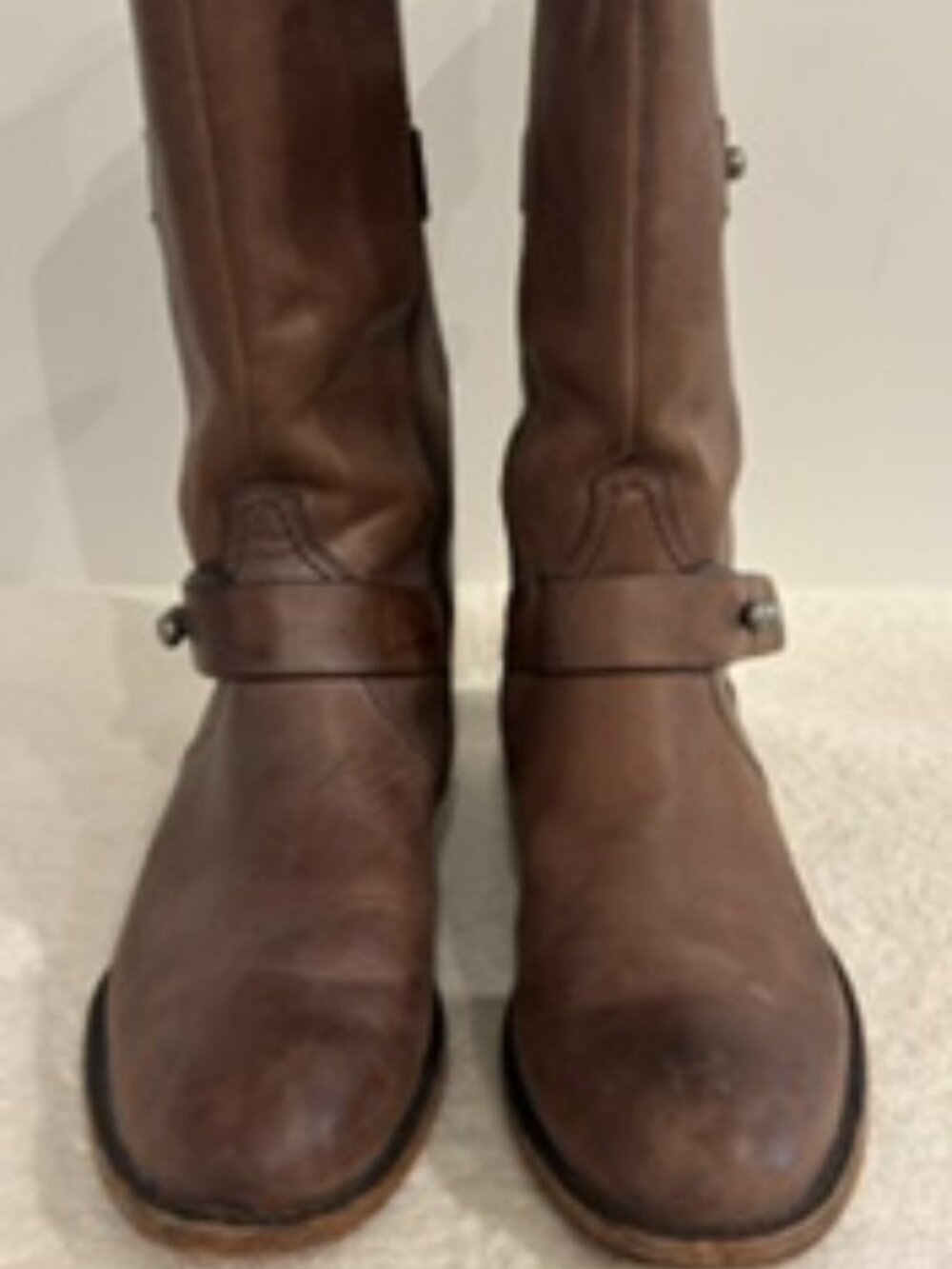 Lucchese Spirit Brown Distressed Leather Boot - 8